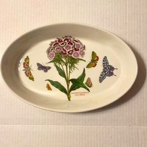 Portmeirion Oval Baking Casserole Dish 1972 Botanical Dianthus Barbatus